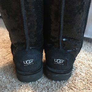 Black sequin Ugg Boots